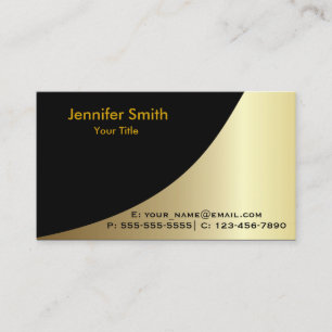 Gold Black Elegant Template Business Card