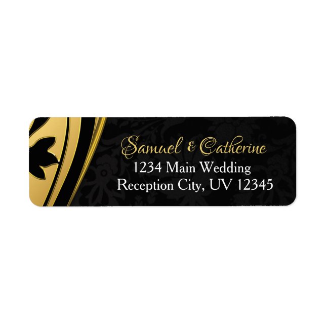 Gold Black Elegant Wedding Anniversary Address (Front)
