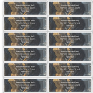 Gold Black Essential Oil 10ml Bottle Product Label