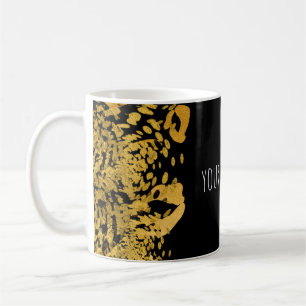 Gold & Black Exotic Jungle Cheetah Glam Coffee Tea Mug