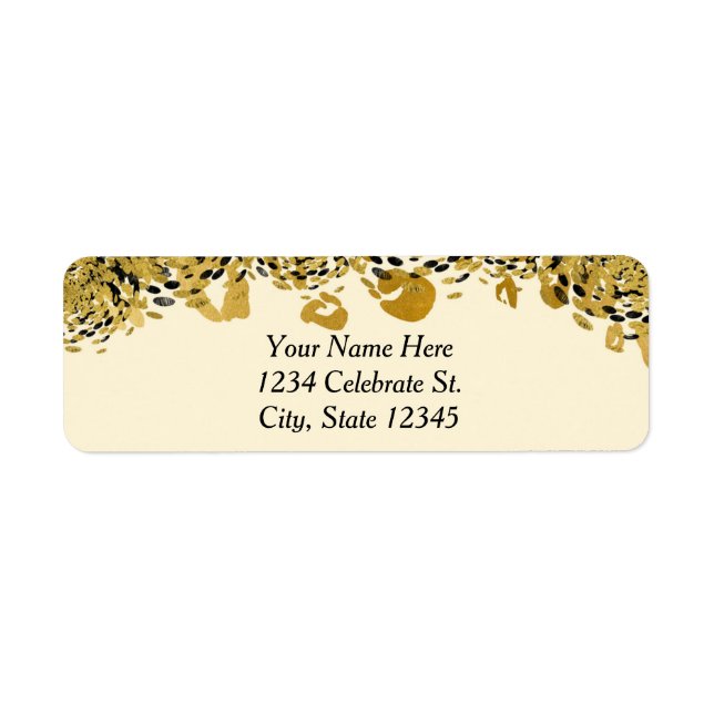 Gold & Black Exotic Jungle Cheetah Glam Cream (Front)