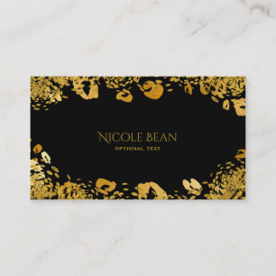 Gold & Black Exotic Jungle Cheetah Glamour Business Card
