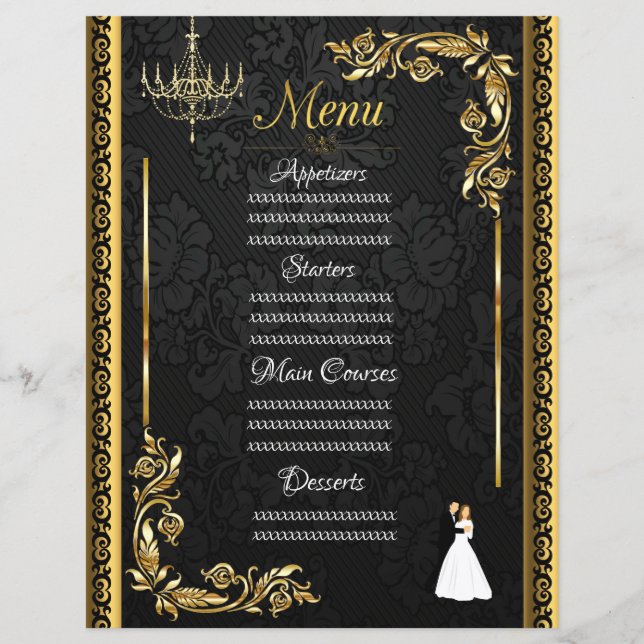 Gold-black floral (Front)