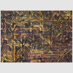 Gold Black Floral Wall Art Dream Tissue Paper