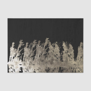 Gold & Black Glam Pine Tree Rustic Forest Wedding Tissue Paper