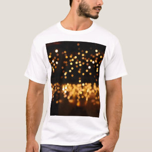 Gold Black Glitter: Abstract De-focused Background T-Shirt