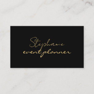 Gold Black Golden Yellow Custom Name Trendy Cool Business Card