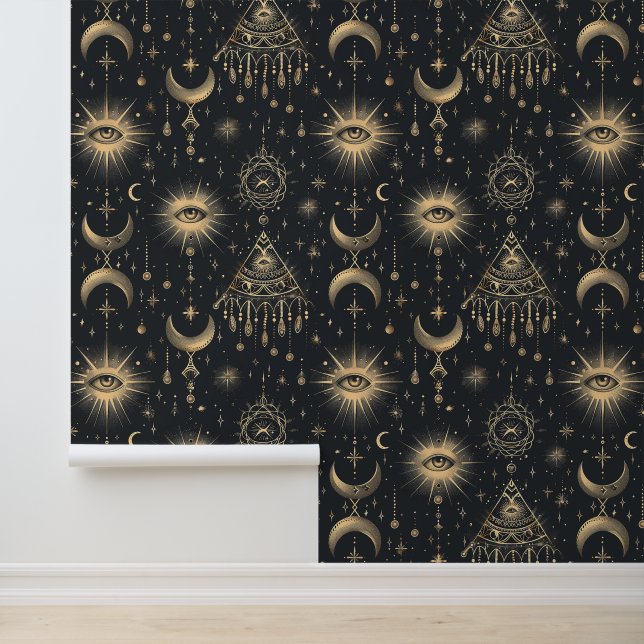 Gold Black Goth Mystical   Wallpaper (Application)