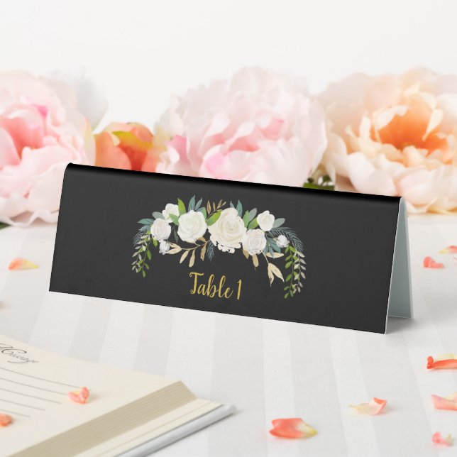 Gold & Black Greenery Fall Wedding Reception Decor (In SItu (Wedding))