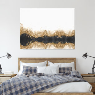 Gold & Black Hairstylist Salon Canvas Print