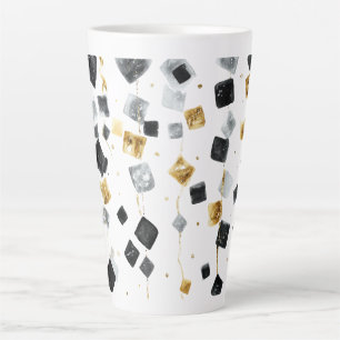 Gold Black Happy New Year Latte Mug