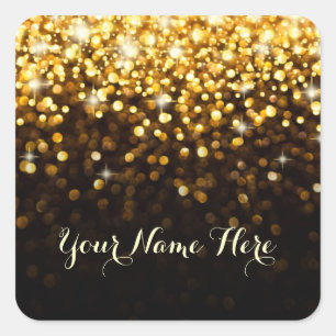 Gold Black Hollywood Glitz Glam Place Sticker