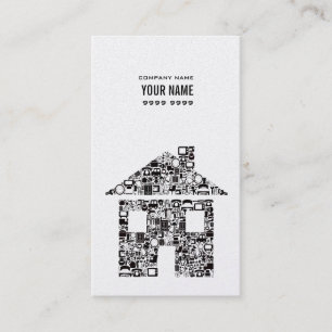Gold & Black House Real Estate Business Card