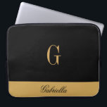 Gold Black Laptop Sleeve<br><div class="desc">Gold Black</div>