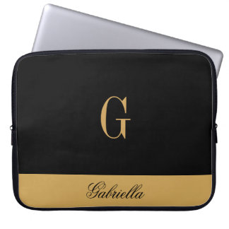 Gold Black Laptop Sleeve