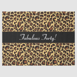 Gold Black Leopard Fabulous 40 Birthday A23 Tissue Paper