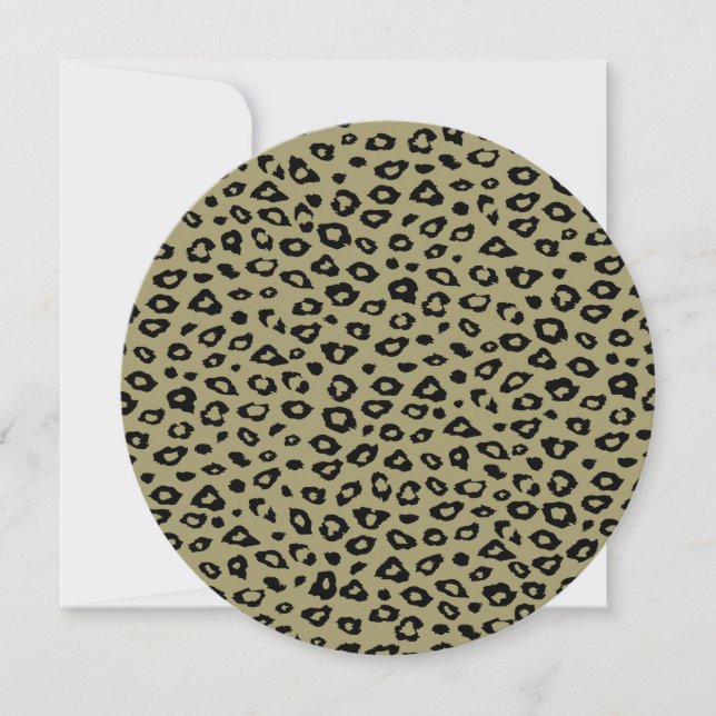 Gold Black Leopard Print Sweet Sixteen Invitation (Front)