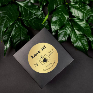 Gold Black Love Snap Tag Share Social Media Camera