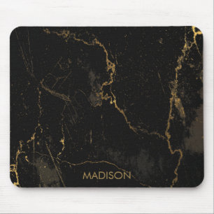 Gold Black Marble Mouse Mat