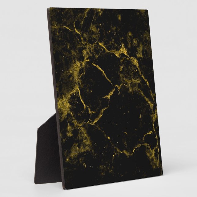 Gold Black Marble Plaque (Side)