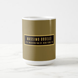 Gold & Black Minimalist Professional Modern Coffee Mug