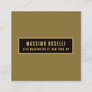 Gold & Black Minimalist Professional Modern Enclosure Card