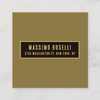 Gold & Black Minimalist Professional Modern Enclosure Card