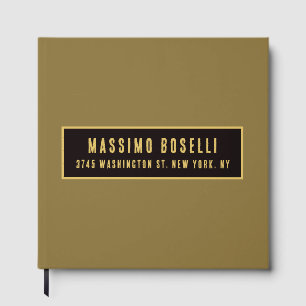 Gold & Black Minimalist Professional Modern Guest Book