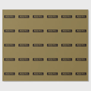 Gold & Black Minimalist Professional Modern Wrapping Paper