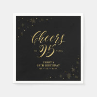 Gold & Black | Modern Cheers 95th Birthday Party