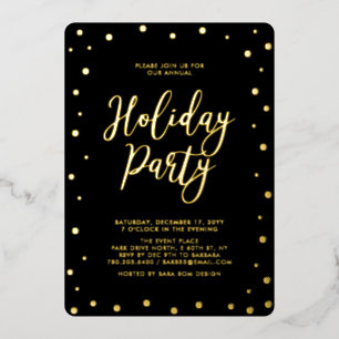 Gold & Black Modern Christmas Holiday Party