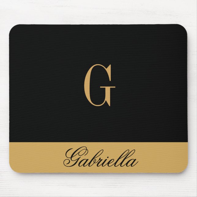 Gold Black Mouse Mat (Front)