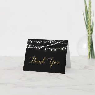 Gold & Black   Party Thank You Note
