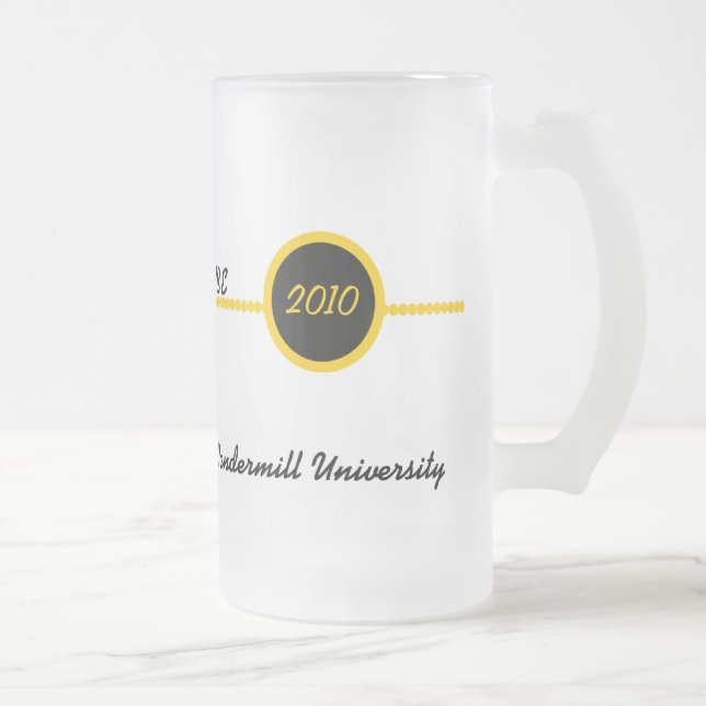 Gold & Black Personalised Grad Mug (Right)
