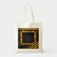 Gold Black Polka Dots Stripes Glitter Sparkle Glam