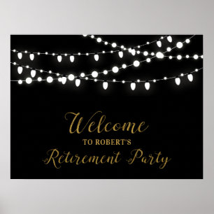 Gold & Black   Retirement Party Welcome Sign