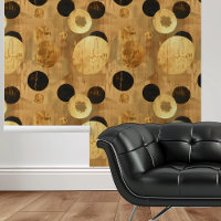 Gold Black Retro Circles Circular shapes