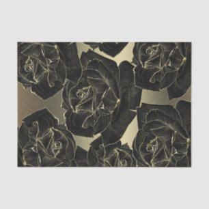 Gold & Black Rose Glam Elegant Classy Chic Party Tissue Paper