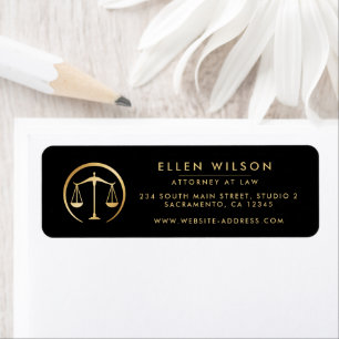 Gold & Black Scale Of Justice Attorney At Law