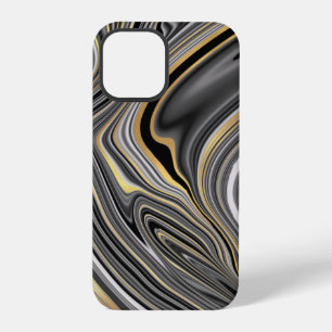 Gold black silver agate liquid marble Case-Mate iP iPhone 12 Pro Case