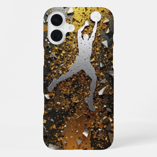  Gold & Black Slam  iPhone Case (Back)