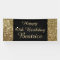 Gold/Black Sparkle 90th Birthday Party Banner