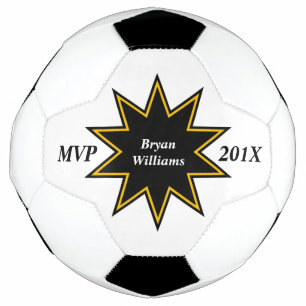 Gold Black Star MVP Personalised Football