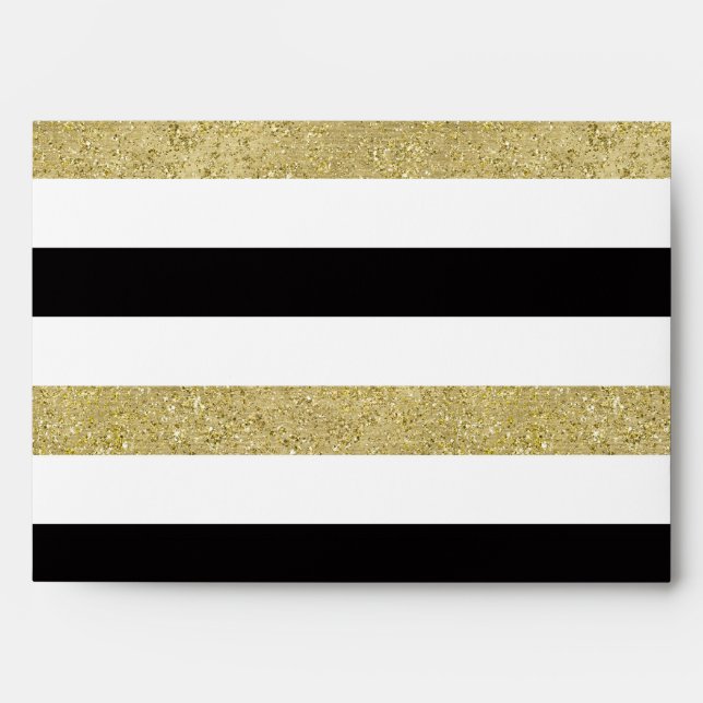 Gold Black Stripes Envelope (Front)