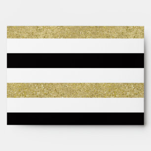 Gold Black Stripes Envelope