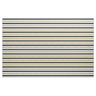 Gold Black Stripes Fabric