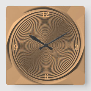 Gold/Black Swirl Design  >Wall Clock