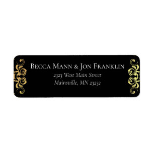 Gold & Black Swirl Gothic Wedding