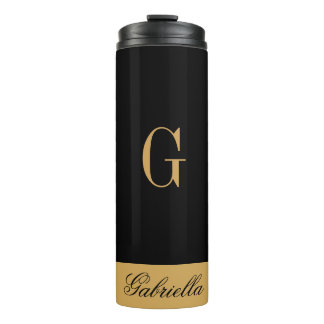 Gold Black Thermal Tumbler
