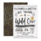 Gold Black Twins Wild One Birthday Invitation